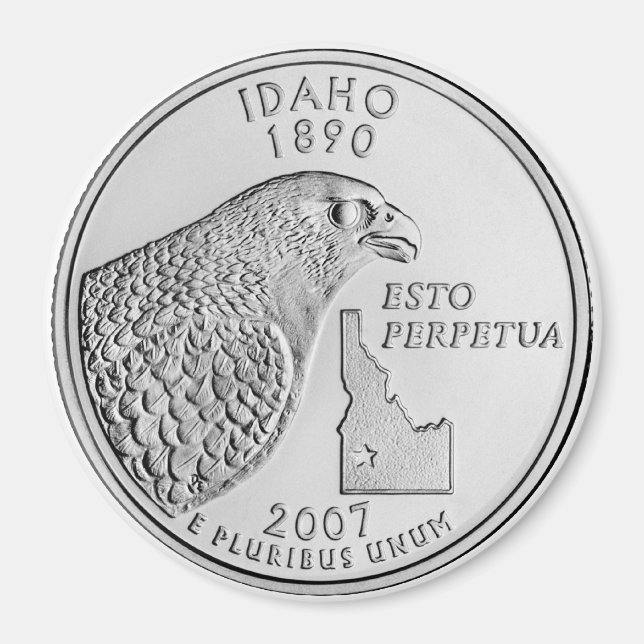 Imã Íman 2007 no Idaho State Quarter (Frente)