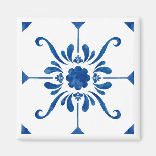 Imã Íman azulejo azul português