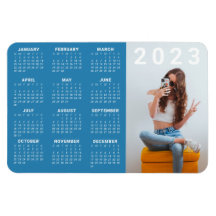 Íman Calendário 2023 | Personalizar Cor e Foto