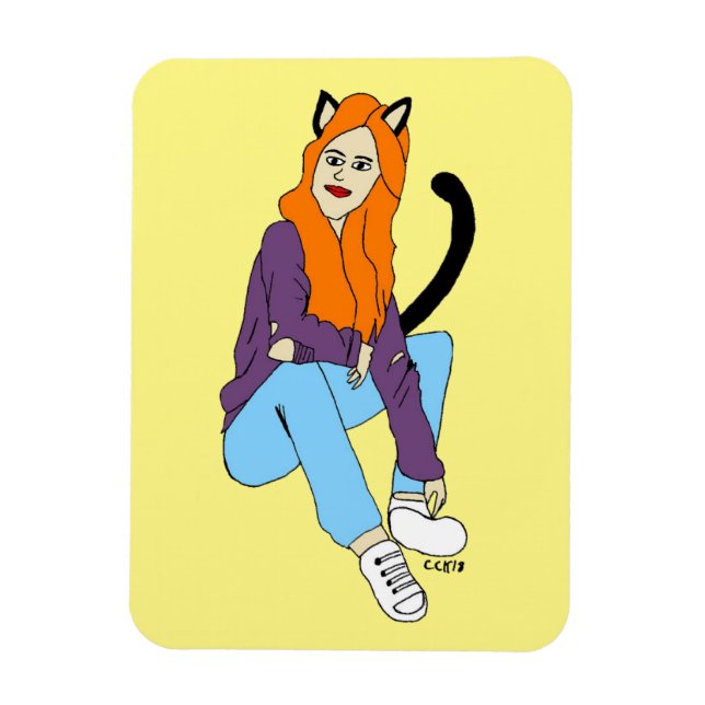 Ímã íman catgirl (Vertical)