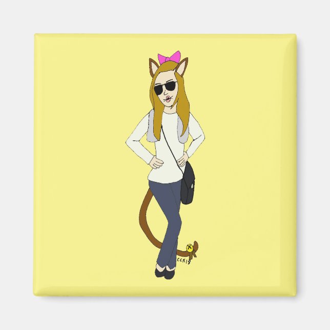 Imã íman catgirl (Frente)