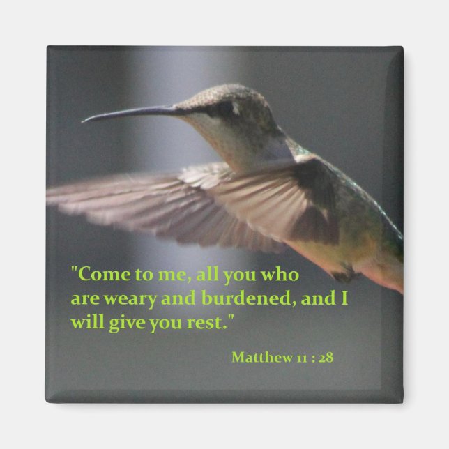 Imã íman com beija-flor - dá-te descanso (Frente)