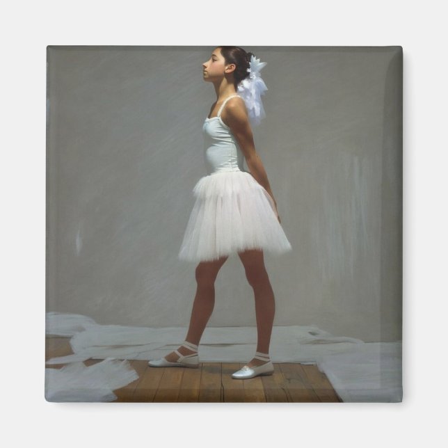 Imã Iman con bailarina inspirada por Degas (Frente)