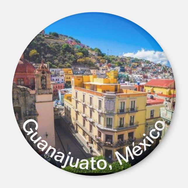 Imã iman con vista panoramica de Guanajuato México (Frente)