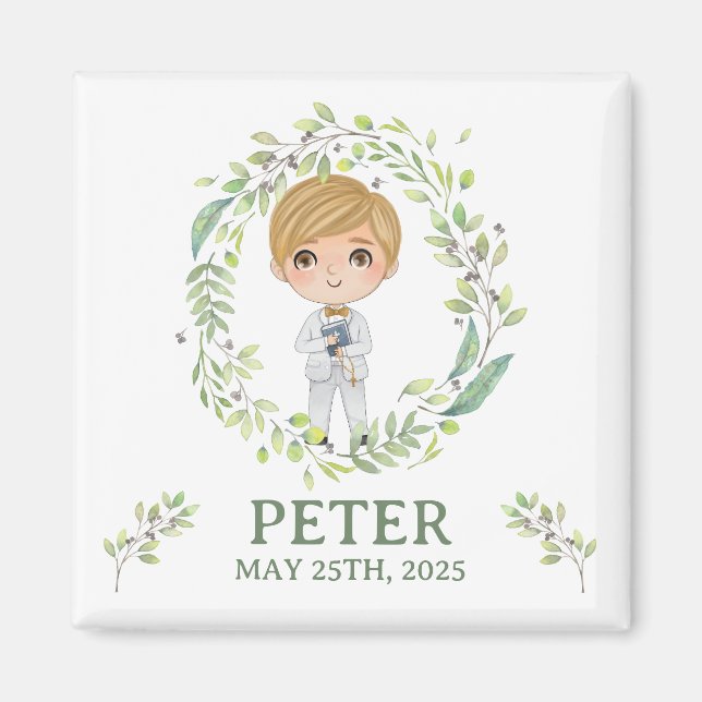 Imã Imán cuadrado modelo Primera Comunión PETER (Frente)