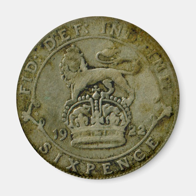 Imã Íman de 6 pence britânico 1922 (Frente)