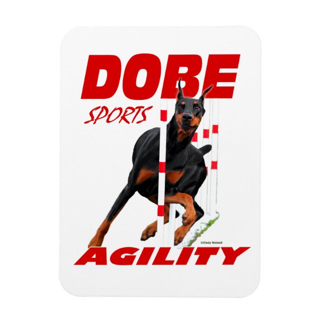 Ímã Íman de Agilidade Doberman Pinscher (Vertical)