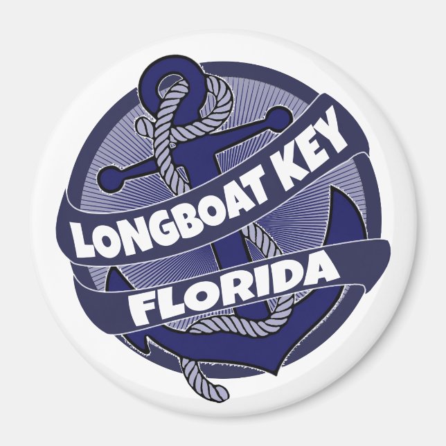 Imã Íman de âncora Longboat Key Florida (Frente)