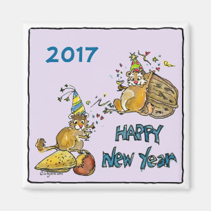 Imã Íman de animação de chipsets para feliz ano nov