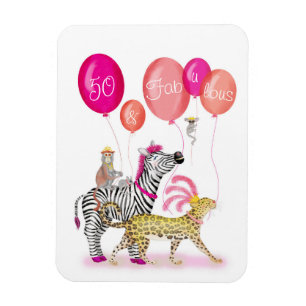 Ímã Íman de aniversário de 50 e glamourosos fabulosos