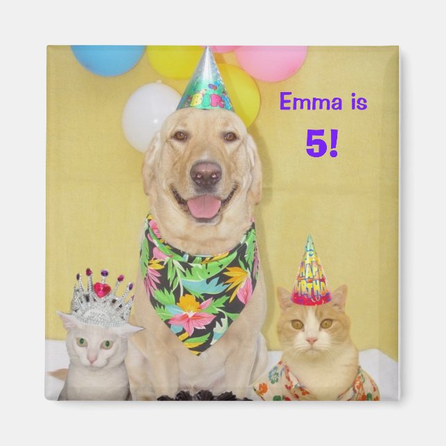 Imã Íman de aniversário de qualquer ano (Frente)