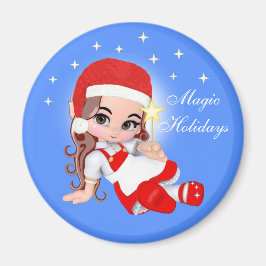 Imã Íman de Anjo Fada de Natal Fofo & Estrelas