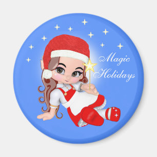 Imã Íman de Anjo Fada de Natal Fofo & Estrelas