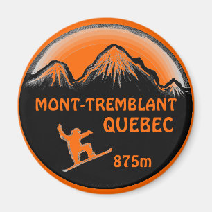Imã Íman de arte laranja do Mont Tremblant Quebec