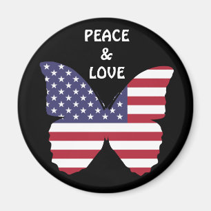 Imã íman de borboleta de bandeira americana