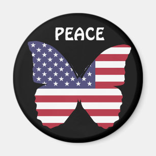 Imã íman de borboleta de bandeira americana