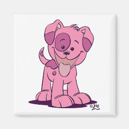 Imã Íman de cachorrinho rosa