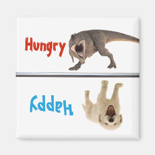 Imã Íman de Cachorro Alimentado com Fome Feliz Dinossa