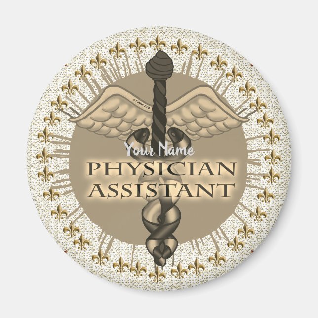 Imã Íman de Caduceus Assistente Médico (Frente)