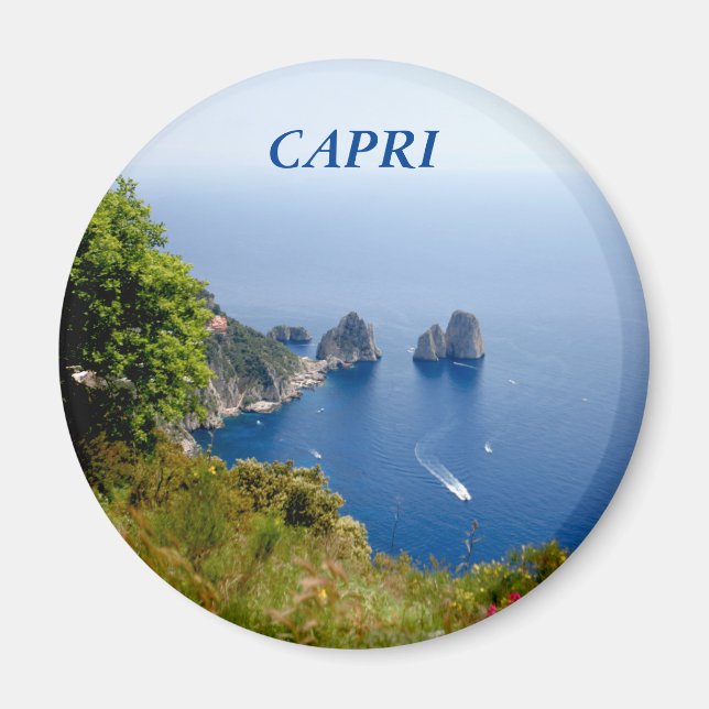 Imã Íman de Capri com pedras Faraglioni (Frente)