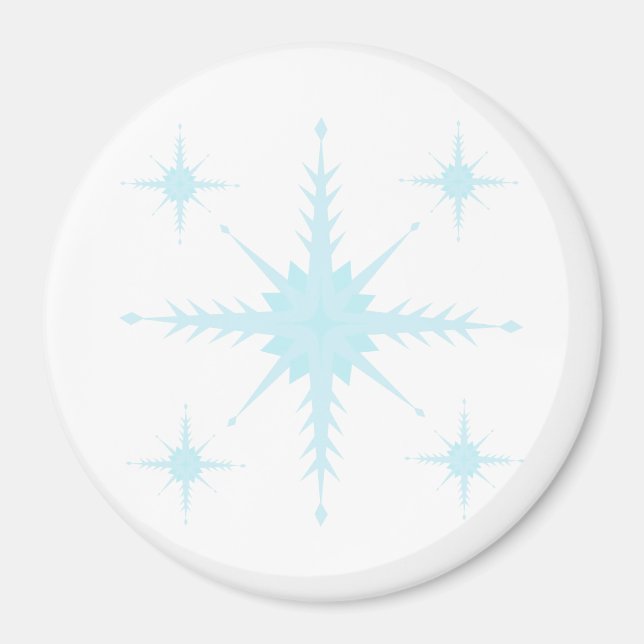 Imã Íman de círculo com flocos de neve (Frente)