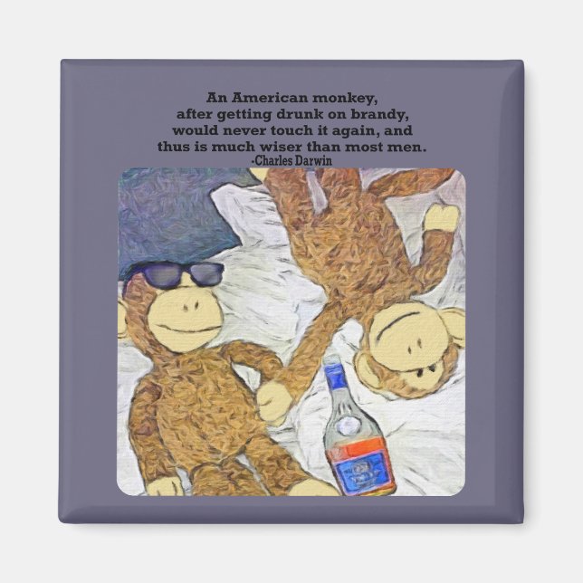 Imã Íman de citação macaco (Frente)