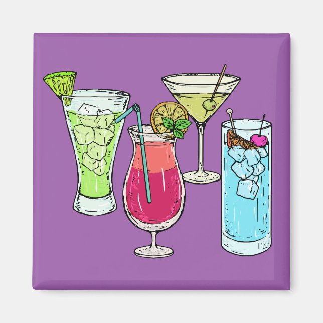 Imã Íman de Cocktails de Verão (Frente)
