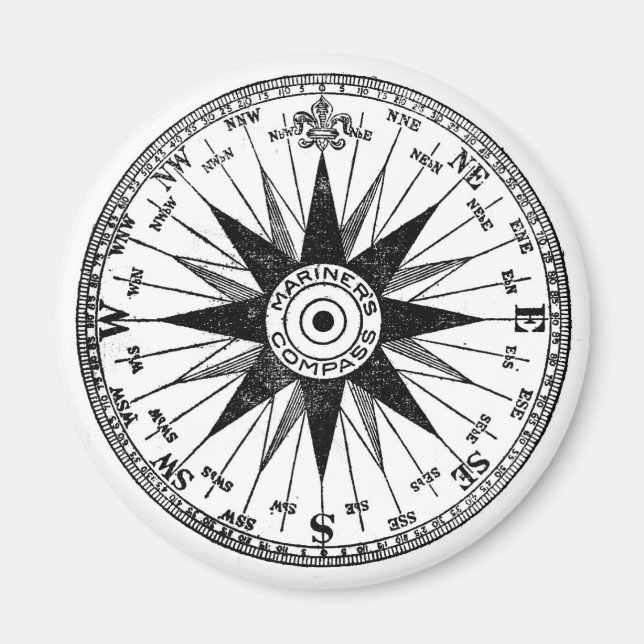 Imã Íman de Compass de Vintage Mariner (Frente)