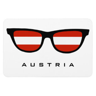Ímã Íman de cor e texto personalizado do Austria Shade