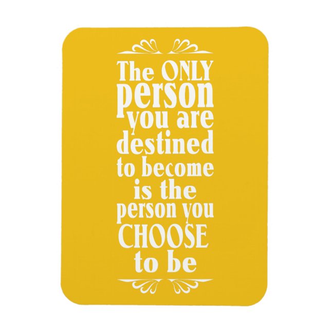 Ímã Íman de cor personalizada CHOICE de Motivação (Vertical)