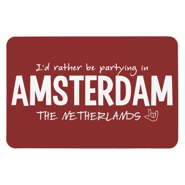 Ímã Íman de cor personalizado AMSTERDAM (Horizontal)