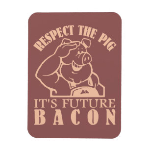 Ímã Íman de cor personalizado PIG TO BACON