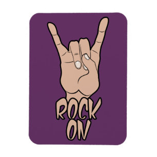Ímã Íman de cor personalizado ROCK ON