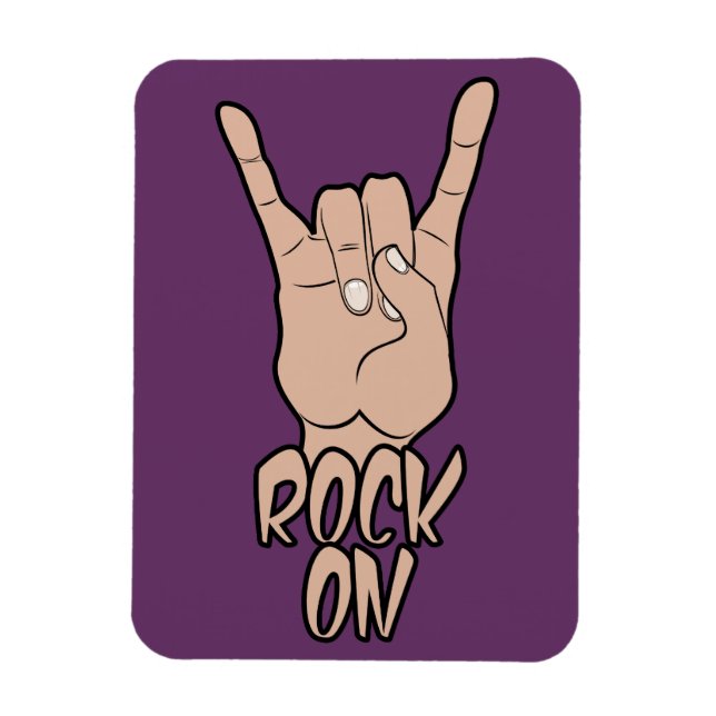Ímã Íman de cor personalizado ROCK ON (Vertical)