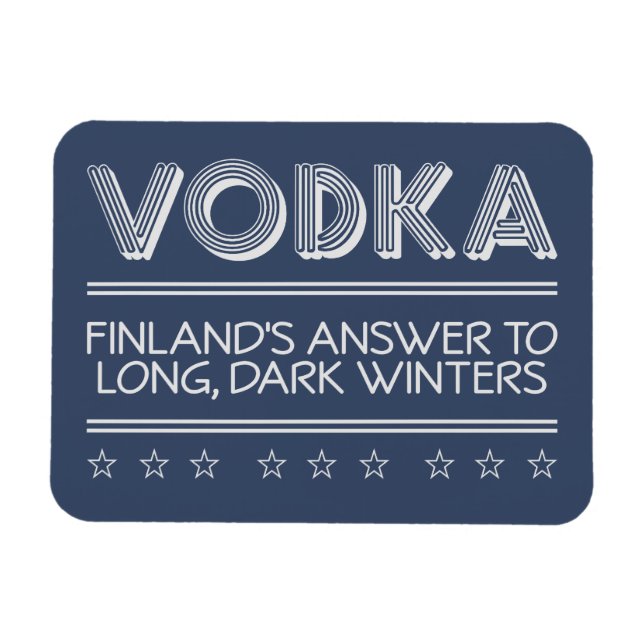 Ímã Íman de cor personalizado VODKA (Horizontal)