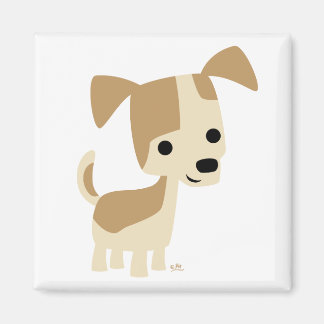 Imã Íman de desenho animado de cão inquisitivo