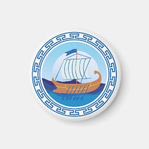 Imã Íman de Design de Navio da Grécia Antiga
