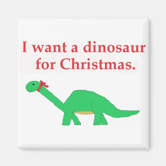 Imã Íman de Dinossauro de Natal (Frente)