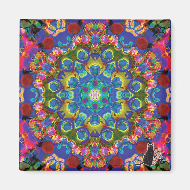 Imã Íman de Doily Kaleidoscope (Frente)