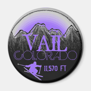 Imã Íman de esqui roxo do Vail Colorado
