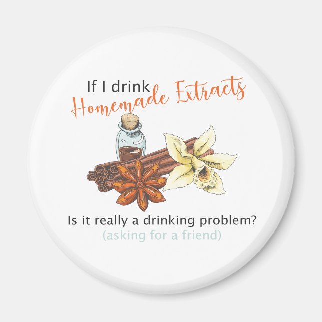 Imã Íman de extrato caseiro, ímã de extrato engraçado (Frente)