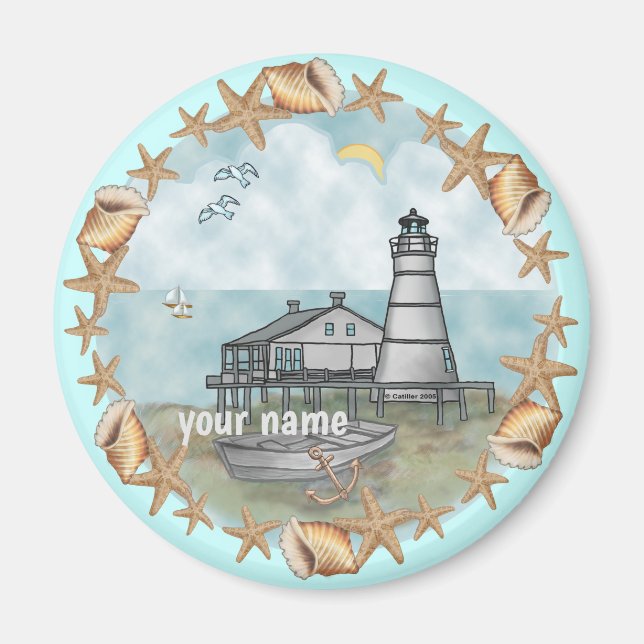 Imã íman de farol da Louisiana (Frente)