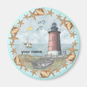Imã Íman de Farol Delaware Shells