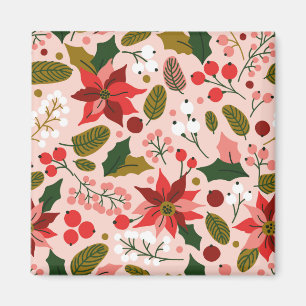 Imã Íman de férias de inverno de Poinsettia
