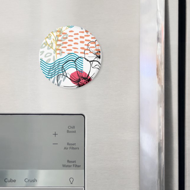 Imã íman de flores de design abstrato (In Situ (Fridge))