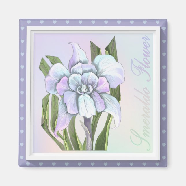 Imã Íman de flores do Smeraldo (Frente)