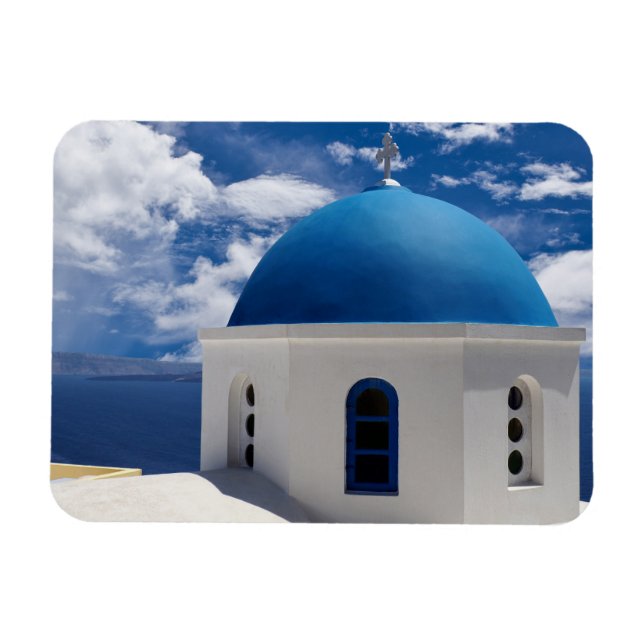 Ímã Íman de Foto Flexível Santorini, Grécia (Horizontal)