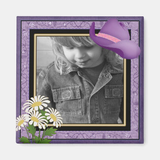 Imã Íman de foto PERSONALIZÁVEL da Little Cowgirl