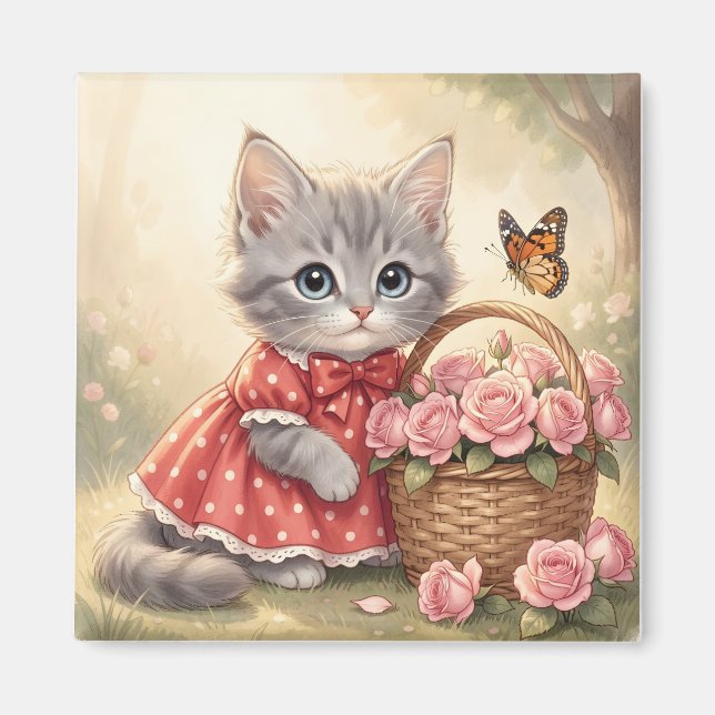 Imã íman de gatinho adorável (Frente)