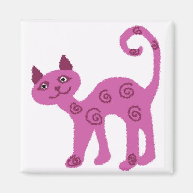 Imã Íman de gato de vidro (Frente)